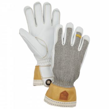 Hestra – Army Leather Tundra 5 Finger – Handschuhe Gr 6 grau