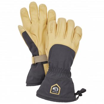 Hestra – Narvik Ecocuir 5 Finger – Handschuhe Gr 7 schwarz/beige