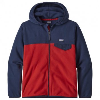 Patagonia – Boys Micro D Snap-T Jacket – Fleecejacke Gr S rot/blau/schwarz
