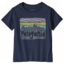 Patagonia – Kid’s Fitz Roy Skies Organic – T-Shirt Gr 12-18 Months blau/schwarz