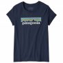 Patagonia – Kid’s Pastel P-6 Logo Organic – T-Shirt Gr XS blau/schwarz